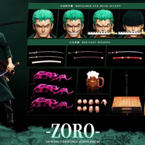 Pixel Poses 1/6th Scale One Piece Roronoa Zoro Platinum Silicone Action Figure (Normal Version) - Image 4