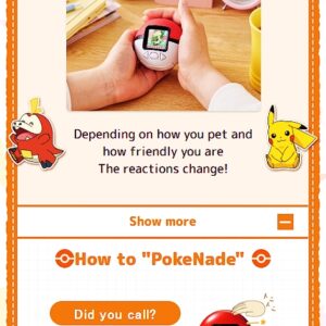 TAKARA TOMY Pokemon Poke Nade Friends Pokeball Pokenade Virtual Pet - Image 3