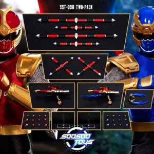 SooSooToys SST-098AB 1/6th scale Thundery Red & Blue Ninja - Image 4