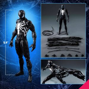 ThreeZero 3Z09660W0 Marvel's Spider-Man 2: DLX Spider-Man Symbiote Suit (Peter Parker) Standard Edition - Image 13