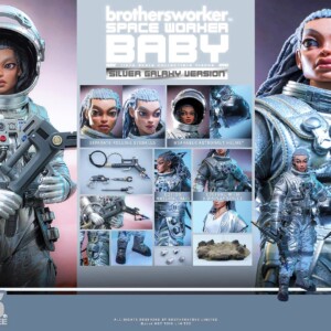 Hot Toys AMC041 Brothersfree x Hot Toys 1/6th scale Space Worker Baby (Brothersfree 25th Silver Galaxy Version) Collectible Figure - Image 18