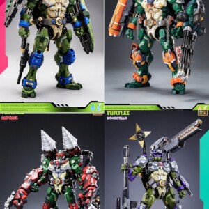 (Back Order) HeatBoys HB0012-HB0015 TMNT Mecha Leonardo, Raphael, Michelangelo & Donatello Set Die-cast Frame